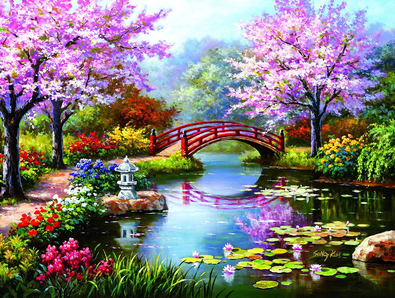 Amazon.com: SunsOut Japanese Garden in Bloom 300 Piece Adult
